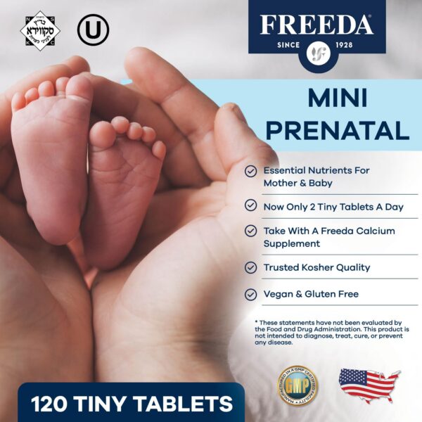 Tabletas pequeñas y fáciles de tragar FREEDA Mini prenatal