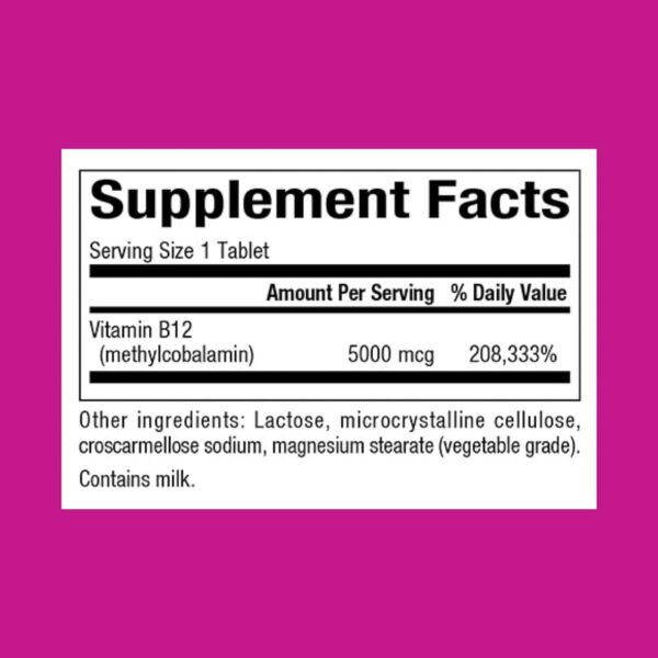 Version 1.0.0 Tablet natural B12 5000 mcg Natural Factors