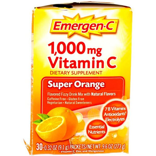 Tableta efervescente EMERGEN-C Super Naranja vitamina c y antioxidante