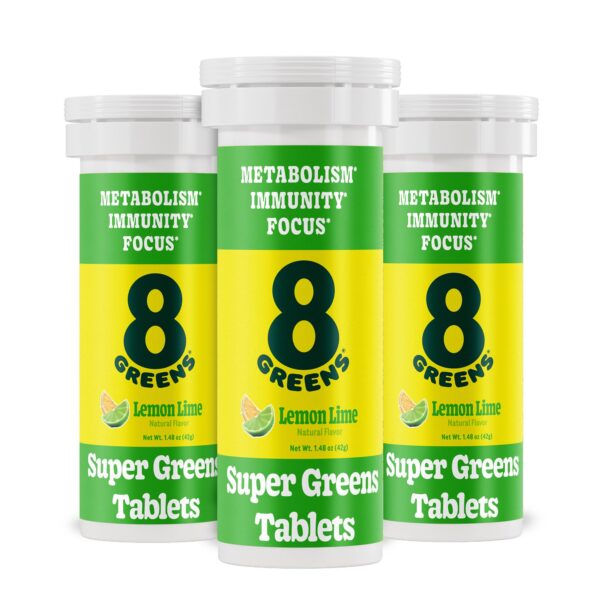Tabletas 8Greens Supergreens para metabolismo e inmunidad