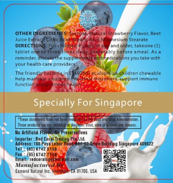 Tabletas de ácido láctico para salud intestinal infantil