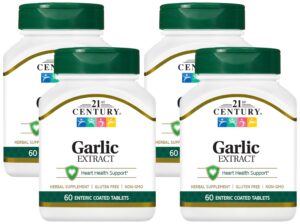 Tabletas de ajo sin olor 21st Century caja frontal