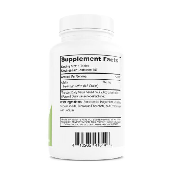 Tabletas de alfalfa Nutriya suplemento natural vitaminas