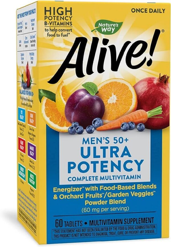 Tabletas Alive! Multivitamínico para hombres 50+ Nature's Way