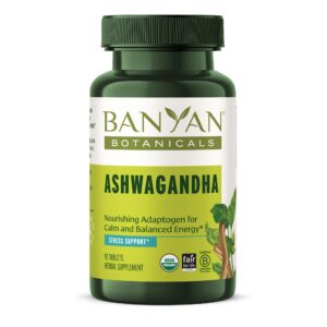 Tabletas de ashwagandha 1000mg Banyan Botanicals envase