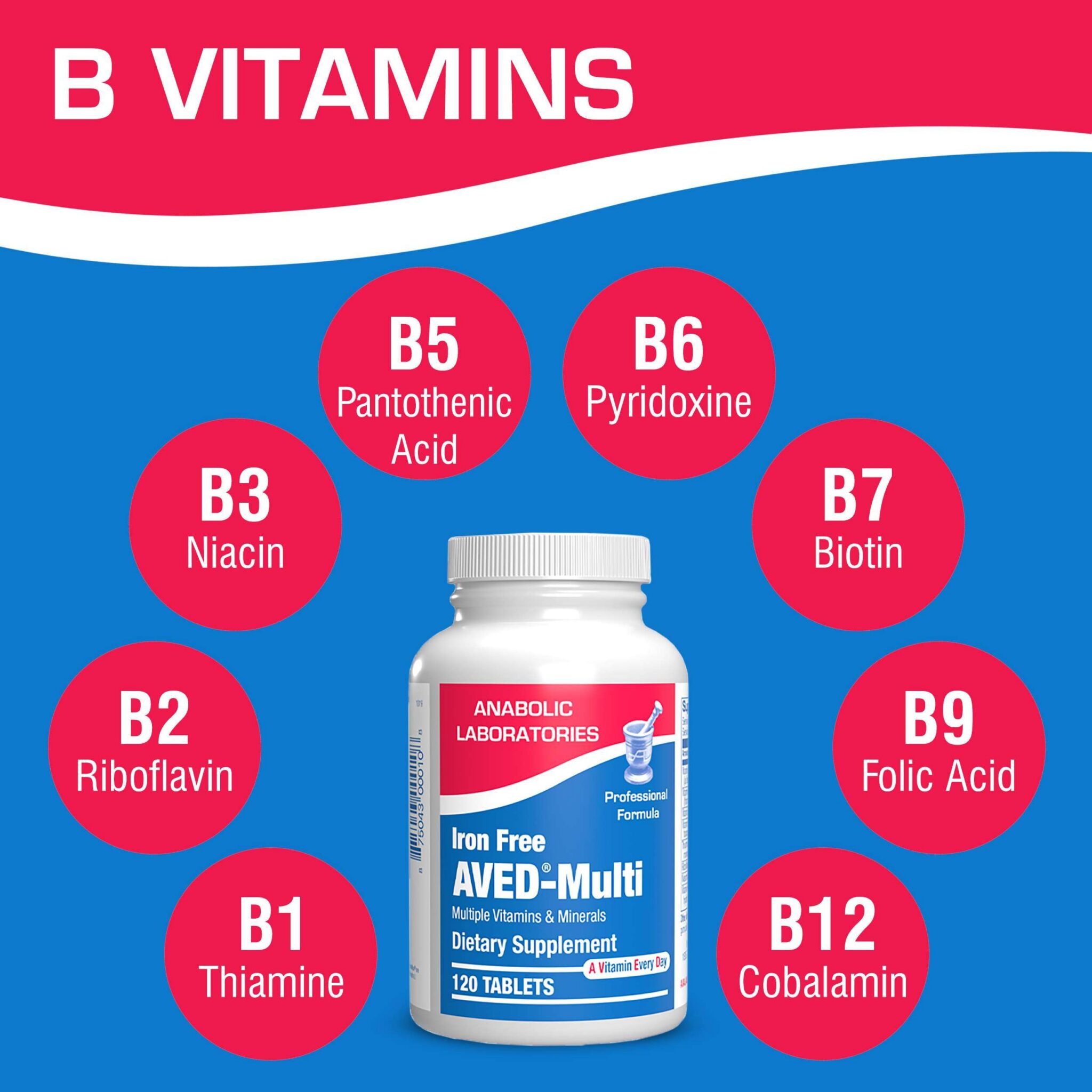 AVED multivitamínico diario sin hierro 120 tabletas hombres mujeres