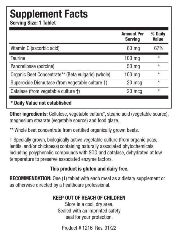 Tabletas Beta TCP para función hepática y bilis