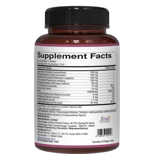 Tabletas de biotina Pure Nutrition con extractos naturales