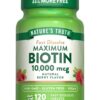 Tabletas biotina Nature's Truth 10000mcg sabor baya veganas