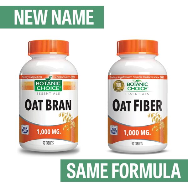 Tabletas Botanic Choice de fibra de avena 1000mg para digestión