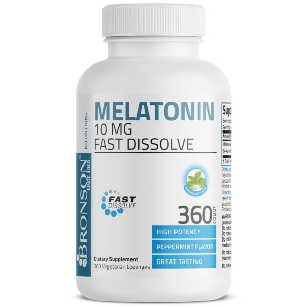 Tabletas Bronson Melatonina disolución rápida sabor peppermint