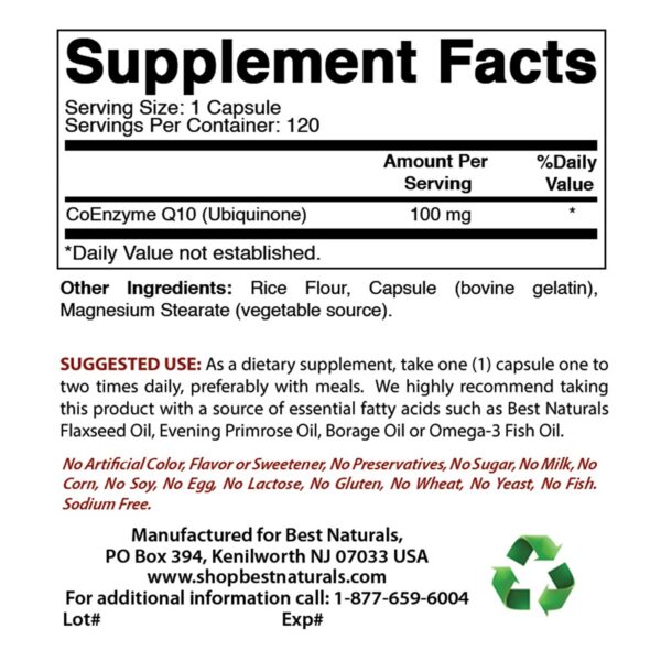 Tabletas de CoQ10 con Zinc