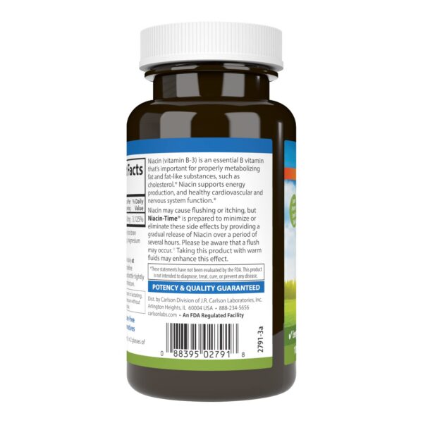 Tabletas Carlson Niacin-Time 500 mg