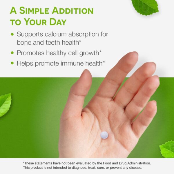 Tabletas disolubles EZ Melts vitamina d3 sabor manzana verde