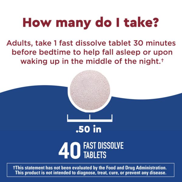 Tabletas disolución rápida Nature Made ayuda al sueño sabor Berry