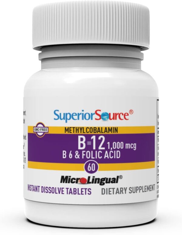 Tabletas disolución rápida de vitamina B12 Superior Source color rojo