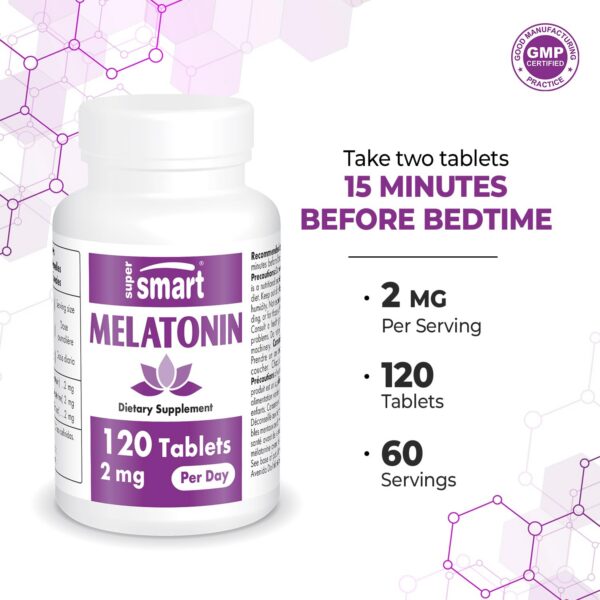Tabletas para dormir Supersmart melatonina sin OGM vegana