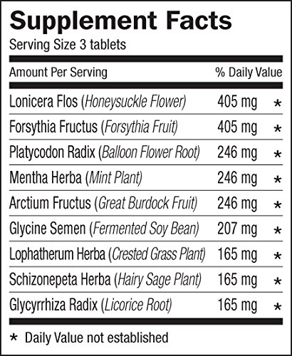 Tabletas Dr. Shen's Yin Chiao para resfriados y limpieza de toxinas