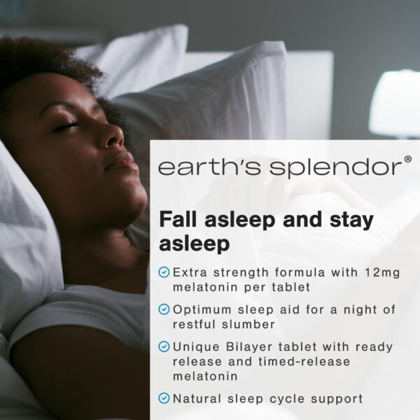 Tabletas Earth's Splendor melatonina liberación dual
