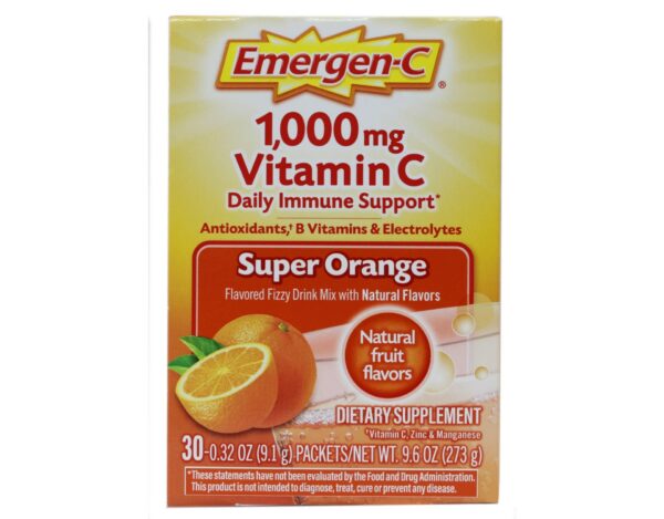 Tabletas efervescentes Emergen-C vitamina c sabor naranja