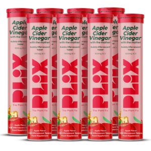 Tabletas efervescentes vinagre sidra manzana PLIX paquete frontal