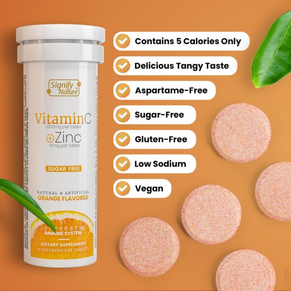 Version 1.0.0 Vitamina c 1000mg zinc fórmula vegana sin azúcar aspartame