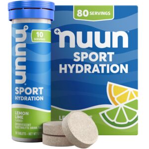 Version 1.0.0 Tabletas electrolíticas Nuun Sport sabor limón lima en tubo