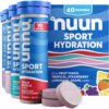 Tabletas electrolíticas Nuun Sport sabor frutal en tubo