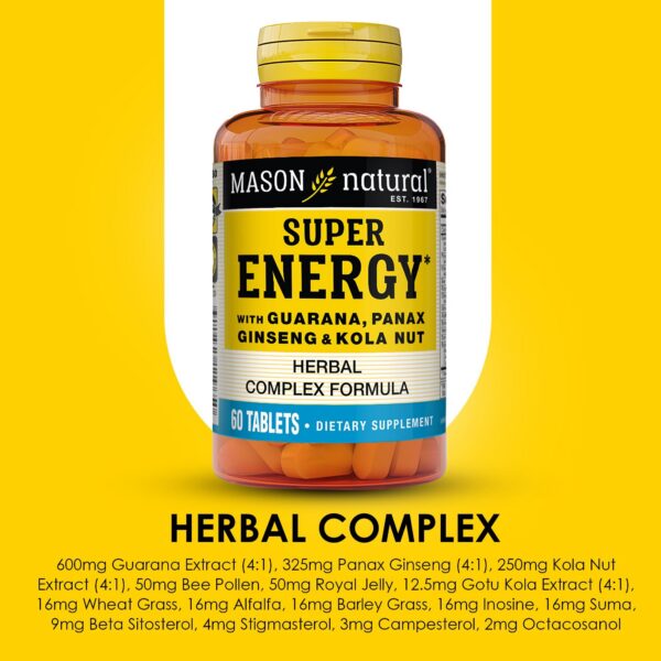 Tabletas de energía Mason Natural para uso diario