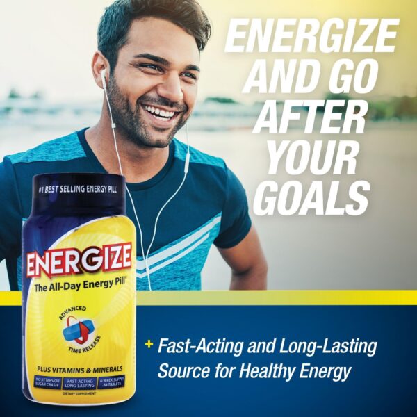 Tabletas Energize con cafeína y nootrópicos naturales