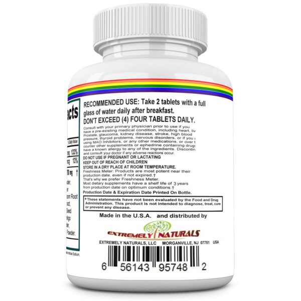 Tablet EXTREMELY NATURALS HEMOAWAY para alivio hemorroides y fisuras