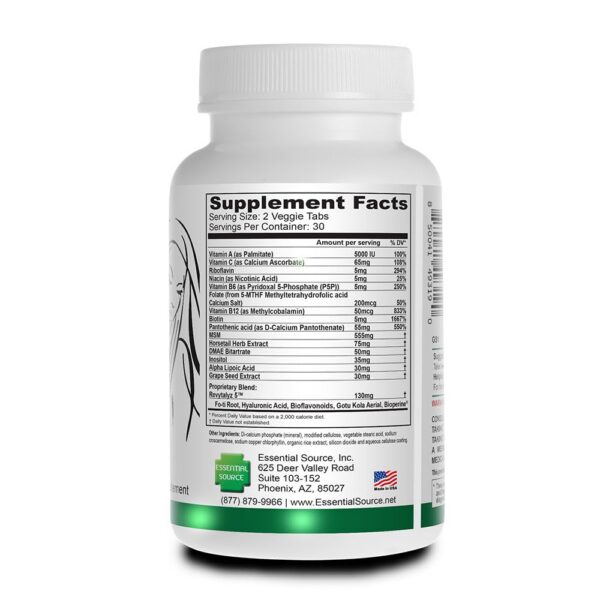 Tabletas Ez-Tab Bonita V para crecimiento de cabello y salud