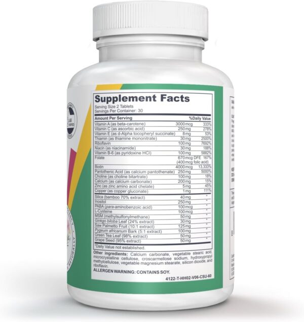 Tabletas Fabulous Hair multivitamínico cabello sano