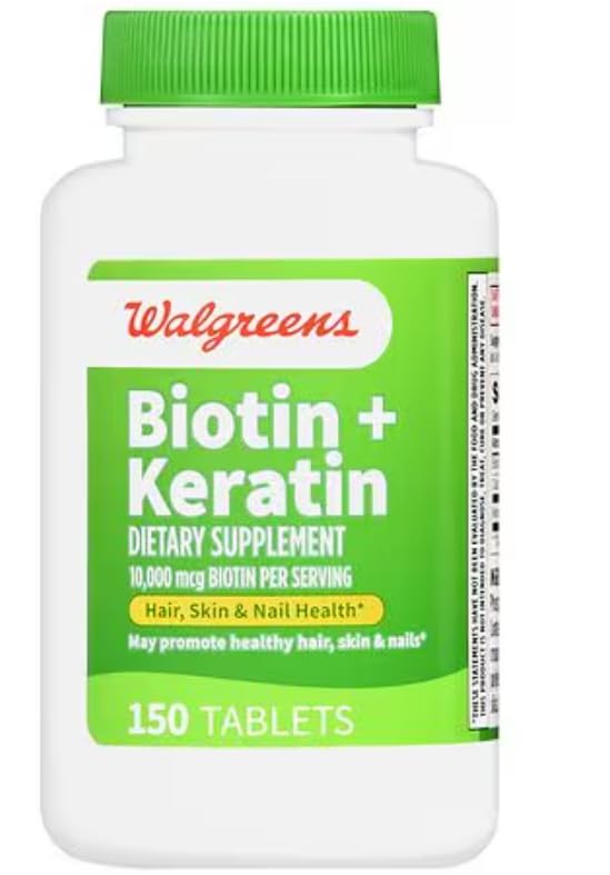 Tabletas fácil de tragar biotina y queratina Walgreens