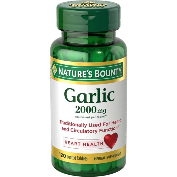 Tabletas fáciles de tragar ajo 2000mg Nature's Bounty