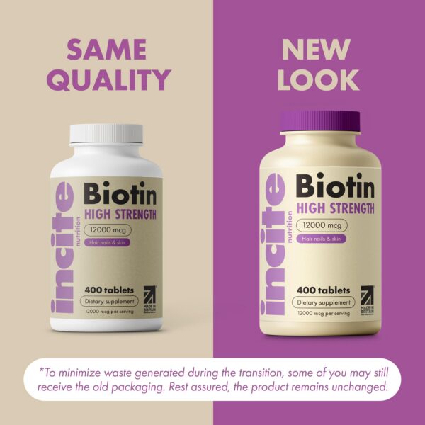 Version 1.0.0 Tabletas fáciles de tragar biotina para cabello piel uñas