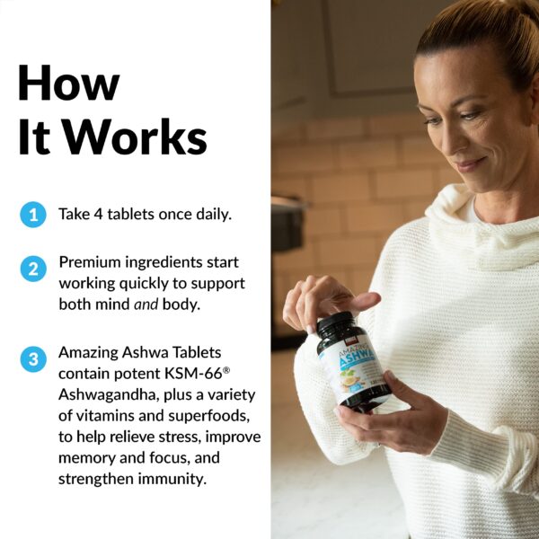 Version 1.0.0 Tabletas force factor Amazing Ashwa con vitaminas y antioxidantes