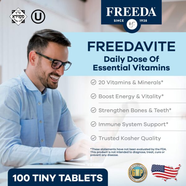Tabletas Freedavite multivitamínico para hombres y mujeres