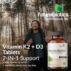 Tabletas Futurebiotics Vitamina K2 D3 vista cercana