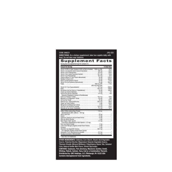 Version 1.0.0 Tabletas de multivitamínico GNC Mega Men energía y metabolismo