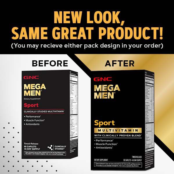 Tabletas GNC Mega Men Sport para función muscular y salud
