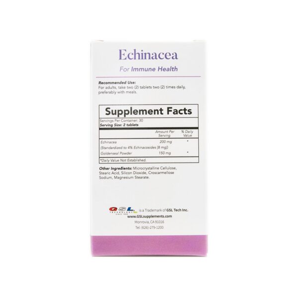 Tabletas GSL Technology combinación de echinacea y goldenseal en EE.UU.