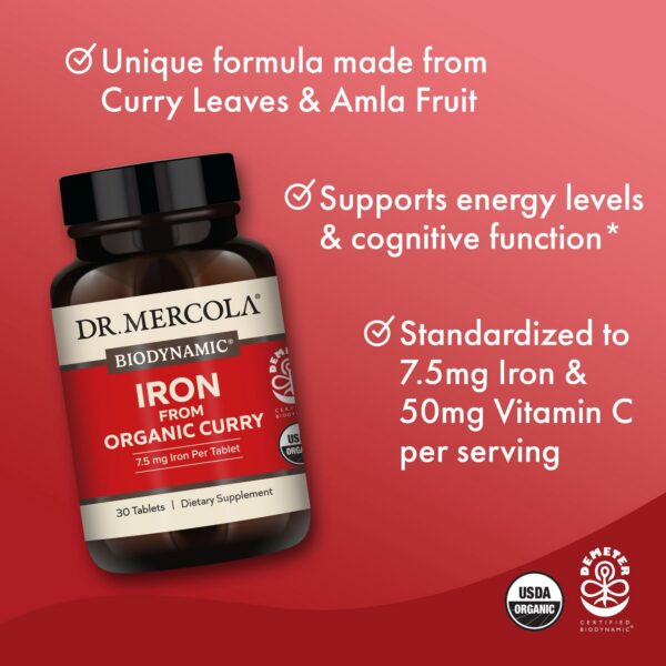 Tabletas de hierro Dr Mercola en blister