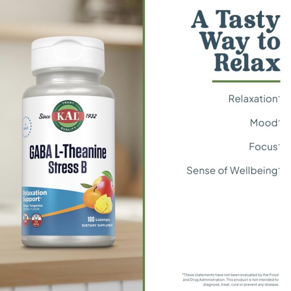 Tabletas KAL GABA L-Teanina para relajación natural