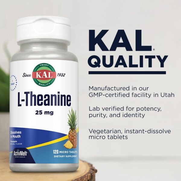 Tabletas KAL L Teanina sabor natural a piña