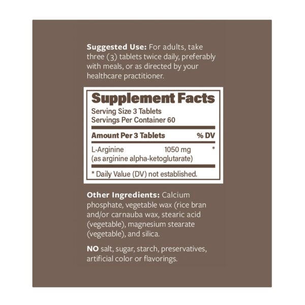 Tabletas L-Arginina liberación sostenida para salud vascular
