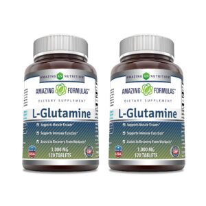 Tabletas L-Glutamina 1000 mg de Amazing Formulas
