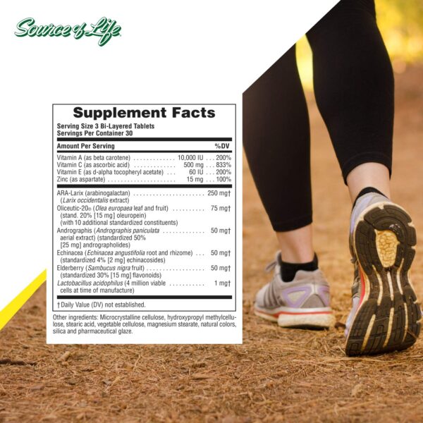 Tabletas de liberación rápida y extendida para inmunidad