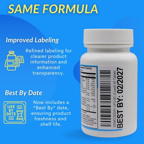 Version 1.0.0 ES Global Brands Lipo-BC tabletas para energía sensación bienestar