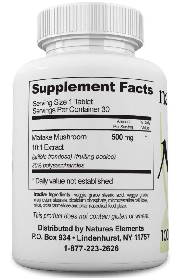 Version 1.0.0 Tabletas de Maitake Natures Elements para soporte inmunológico